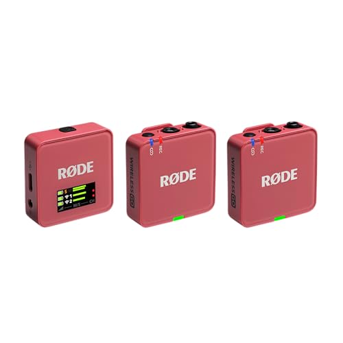 RØDE Wireless GO (Gen 3) – Compact Wireless Mic – Pristine Audio, 32-bit Float Recording, Automatic Level Control, for Phones, Cameras and Computers (Rose)