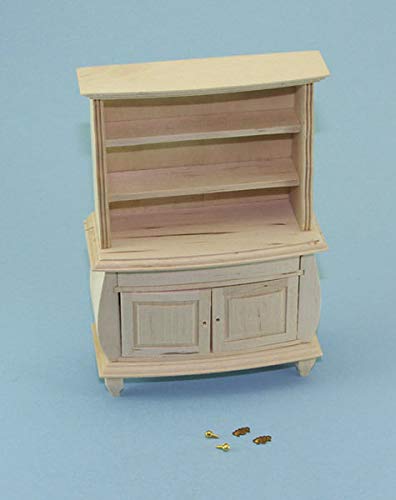 Dollhouse & Miniature Dolls’ Houses Miniature 1:12 and 1:24 Scale Nice Natural Wood Hutch with Hardware PAINTABLE Welcome to Minimum World Welcome to Minimum World