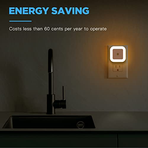 Dimmable Night Light Plug into Wall, LED Nightlight with DusktoDawn