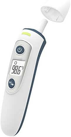 （Ship Today) Ear Forehead Thermometer, Medical Digital Infrared Thermometer with Fever Alarm and Memory Function – Forehead Thermometer for Baby, Kid, Adult