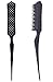2pcs Detangling Brush Hairstyles Teasing Comb for Volume Hair, Rattail Comb Backcombing Brush for Fine Thin Hair - Black