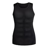 Mens Compression Shirt Slimming Body Shaper Vest Workout Tank Tops Abs Abdomen Undershirts