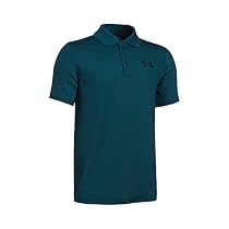 Under Armour Boys' Match Play Polo, Nova Teal/Black, Youth X-Small