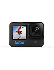 GoPro HERO10 Black - Waterproof Action Camera with Front LCD and Touch Rear Screens, 5.3K60 Ultra HD Video, 23MP Photos, 1080p Live Streaming, Webcam, Stabilization
