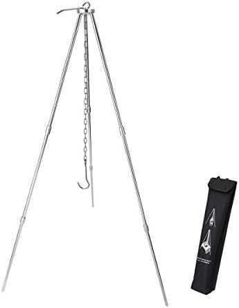 Lanmu トライポッド キャンプ 焚き火 三脚 焚き火台 イアクレードル 高さ調節可能 安定感抜群 3段ネジ式 コンパクト 軽量 折り畳み式 ハンディ トライポッド クワトロポッド 収納バッグ付き ピクニック お釣り Lanmu トライポッド キャンプ 焚き火 三脚 焚き火台 イアクレードル 高さ調節可能 安定感抜群 3段ネジ式 コンパクト 軽量 折り畳み式 ハンディ トライポッド クワトロポッド 収納バッグ付き ピクニック お釣り