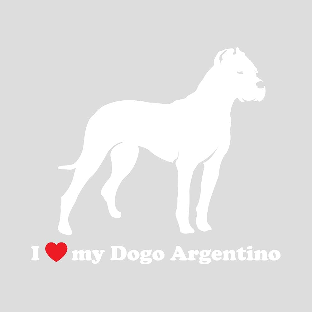 I Love My Dogo Argentino Sticker Vinyl Auto Window v2