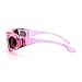 Womens Polarized Fit Over Glasses Rhinestone Sunglasses Oval Rectangular Pink