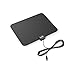 ViewTV 50 Mile Digital TV Antenna Flat Indoor Amplified HDTV - UHF/VHF 1080P Channels w/Detachable Signal Amplifier - 12ft Coax Cable - Black