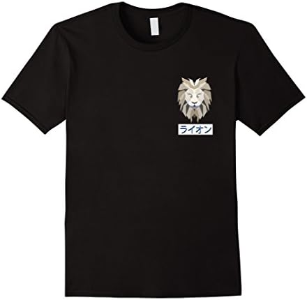 Mens Japanese Streetwear Aesthetic Lion T-Shirt 3XL Black