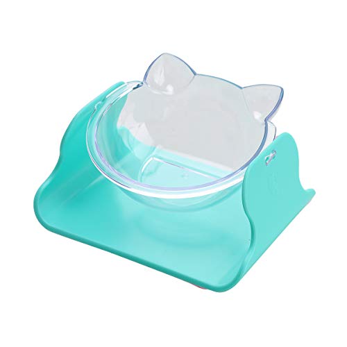 SONGWAY 15 Degree Adjustable Cat Bowl, Tilted Raised Cat Dish Bowl, Cute CatEarShaped Food