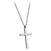 Gift for Girls Simple Smooth Cross Pendant Necklace Fashion Jewelry 18