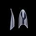 Makartt 500Pcs Stiletto Nails Clear Sharp Ending Acrylic Nail Tips 10 Sizes for Nail Salons and DIY Nail Art A-09