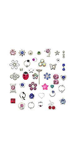 20 Pack 925 Sterling Silver Nose Studs Rings Mixed Sizes 22G