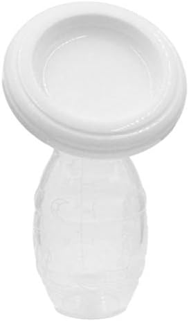 Mom Breast Feeding One-handed Manual Breast Pump Baby Milk Feeding Saver Bottle Silicone Artifact Nipple Suction Container-White-1 Size
