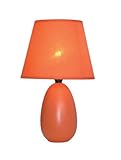 Simple Designs LT2009-ORG Mini Oval Egg Ceramic Table Lamp, Orange (Tools &amp; Home Improvement)