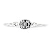 LGU Sterling Silver Polished Engravable Oval Bangle Bracelet for Infant or Small Toddler