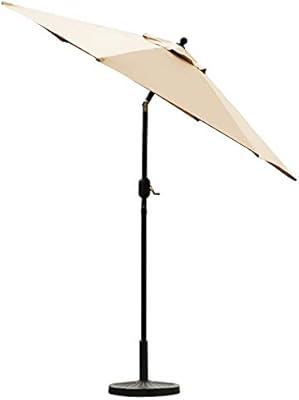 Amazon Com Sunnyglade 7 5 Patio Umbrella Outdoor Table Market Umbrella With Push Button Tilt Crank 6 Ribs Tan Garden Outdoor
