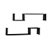 Danya B. Decorative Floating “S” Shaped Wall Mount Accent Shelves (Set of 2) (Black)