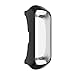 Leotop Compatible with Samsung Galaxy Fit E Case Screen Protector, Soft TPU Plated Protective Full Cover Rugged Bumper Frame Compatible Samsung Galaxy Fit E SM-R370 Fitness Tracker (Black+Clear)