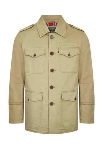 Merc of London George Mens Field Jacket in Olive, Medium