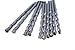 Masonry Drill Bits 3/16 in.x 3-1/2 in. Carbide Tip Flat Shank Drill Concrete Stone Bricks-10Pcs