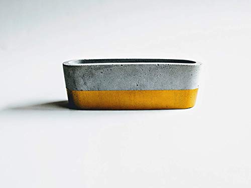 Gold Concrete Cement Minimalist Business Card Holder