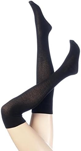 Levante Women's 1 Pair Plain 100 Denier Wool Stockings Medium Nero