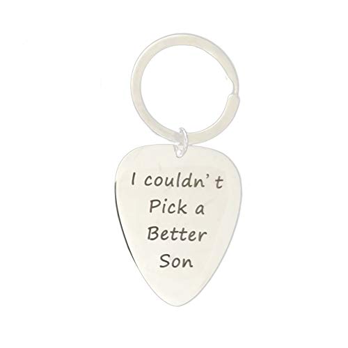 Son Christmas Gifts Guitar Capo Keychain I Couldn¡¯t Pick A Better Son Guitar Pick Jewelry Gift for Son from Mom Dad Musician Gifts