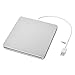 AMASKY(TM Ultra-Thin External Slot-in DVD VCD CD RW Drive Burner, USB2.0/1.1, Suit for Apple MacBook Pro Air iMac (Silver)