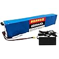 10S3P 36V 6000AhM365 36V Battery Pack, M365 Electric Scooter BMS, Waterproof Lithium Battery Pack with Charger