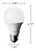 Glolux A19 LED Light Bulb, 60 Watt Equivalent, 800 Lumens, E26 Base Soft White 3000K 9 Watt Pack of 6