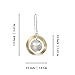 Graceful Two Tone Earrings 925 Sterling Silver and 14k Gold Filled Multi Circle Dangle Earrings