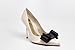 Detachable Satin Bow Shoe Clips Front Black Set of 2