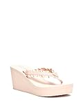 GUESS Factory Women's Sands Ruffled Wedge Flip Flops