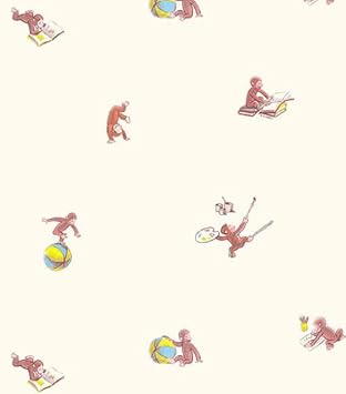 Curious George Fun Wallpaper Roll Amazon Co Uk Kitchen Home
