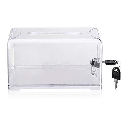 Polmart Clear Suggestion/Business Card/Drawing Box with Lock Pricepulse