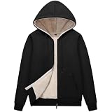 Women's Sherpa-Lined Zip-Up Hoodie - Winter Warm Fleece Jacket With Pockets (Wine Red, Medium)