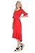 iconic luxe Women's Premium Knit Cropped Bell Midi Dress