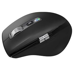 ワイヤレスマウス 高速スクロール BT*2+USB*1無線接続 横スクロール 4レベルDPI マルチデバイス マルチOS対応