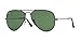 Ray-ban Aviator Black G-15xlt 58mm