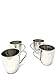 Double Wall Stainless Steel Set of 4 Mugs