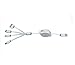 USB Cable,Miclech Retractable 4 in 1 Multifunctional Universal USB Charger Cable for iPhone, Android,MP3,MP4.