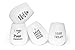 Silicone Wine Glasses (Set of 4) with Bag by Vinovita Unbreakable Rubber Drinking Cups Elegant with Cool Written Messages Durable and BPA Free Great for Outdoor Parties, Beach, Camping (funny)
