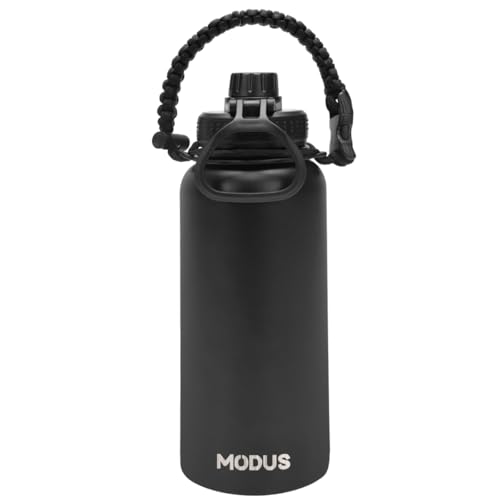 MODUS Garrafa Térmica Esportiva De Aço Inoxidável Com Isolamento A Vácuo De 950ML (Preto)