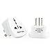 [2 Pack] BESTTEN Travel Adapter for China, Australia, New Zealand, Argentina (See List), Type I, 3-Pin Grounded Plug and 3-Prong Tamper-Resistant Socket