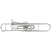 SHREYAS Valve Trombone Nickel Plated Bb SHRY072