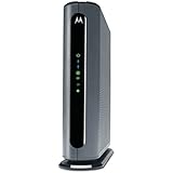 Motorola MG7700 24X8 Cable Modem Plus AC1900 Dual Band WiFi Gigabit Router with Power Boost, 1000 Mbps Maximum DOCSIS 3.0 - Approved by Comcast Xfinity, Cox, Charter Spectrum