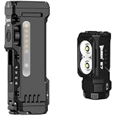WUBEN E7 1800 Lumen Rechargeable Mini Flashlights with Magnet Bundle X4 EDC Flat Flashlight with RGB Light