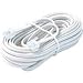 Bistras 25 Ft 4C Telephone Extension Cord Cable Line Wire, for Any Phone, Modem, Fax Machine, Answering Machine, Caller ID, White primary