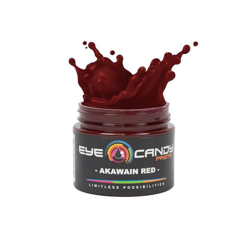 Eye Candy Resin Pigment Paste – Highly Pigmented Epoxy Color, 2 oz, Solid Non-Metallic, Mixable for Custom Shades (Akawain Red)